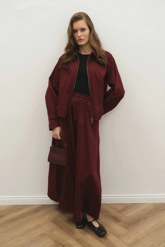 Simple Bloom Burgundy Set